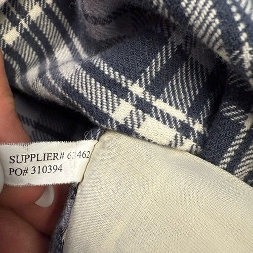 Denim & Supply Ralph Lauren Vintage Men's Medium Pearl Snap Flannel Shirt Blue - Picture 7 of 9