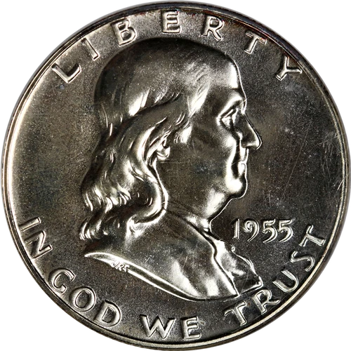 1955 Franklin Half Dollar Proof NGC PF68 Great Eye Appeal Strong Strike
