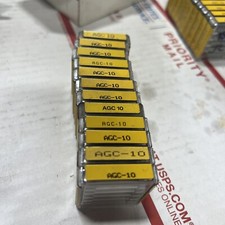 QTY: 60 Bussmann AGC-10 Fuse 10 Amp 250V 10A 1 1/4" Glass 448H ED4U 2110