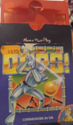 Oops! (Big Apple  1989) Commodore 64 Kassette (Box Tape) works 8-bit