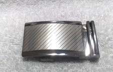 Silver Black Dress Clamp Buckle Latch Design With Keeper Excellent Condition