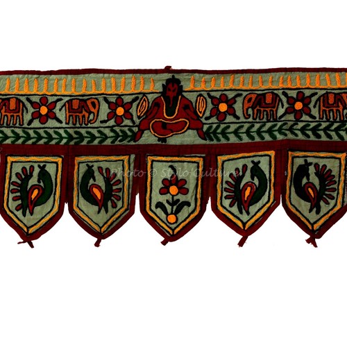 Indian Handicrafts Door Window Toppers Valance Traditional Ethnic Hanging Toran - Picture 40 of 55