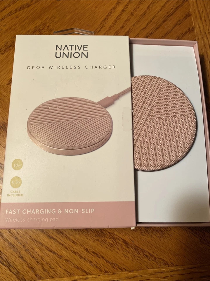Native Union Drop - High Speed Wireless Charger [Qi Certified] 10W (Rose) - Image 3 of 3
