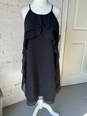 bcbgeneration black ruffle dress BCBG Max Azria Black Tulle Ruffle Gown Dress Sz Sm Wopsters Closet