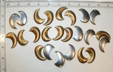 12 Pairs (24 Pcs)Vintage Raw Brass/Other Metal Jewelry Stampings-Findings Lot G2