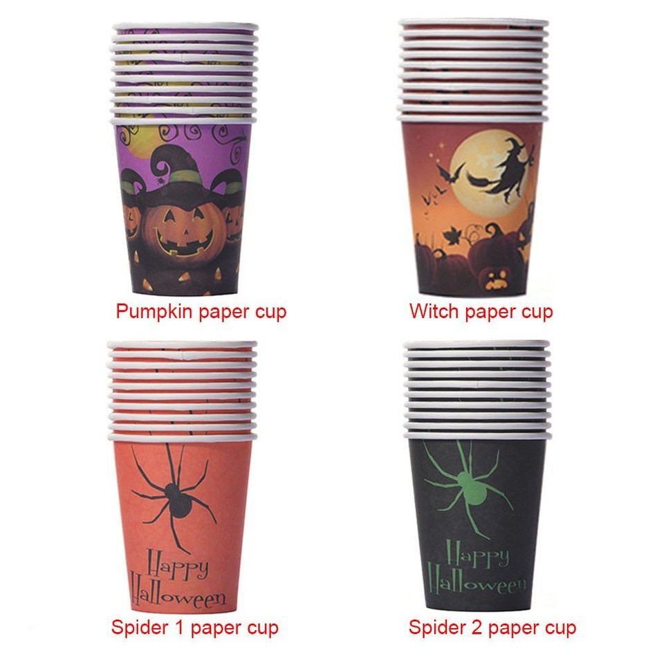 Happy Halloween Witch Halloween Paper Plate Disposable Cookware Tray