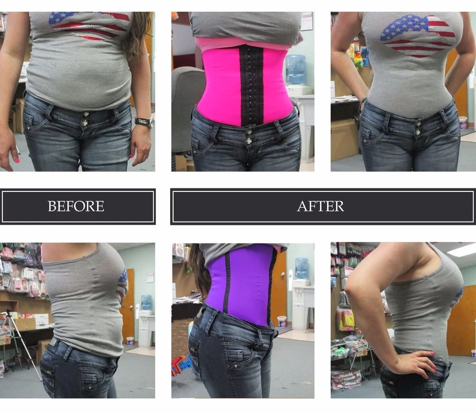 for Women Body Shapewear of Plus Sport latex Trainer Waist Shaper Cincher Corset - Image 2 of 4