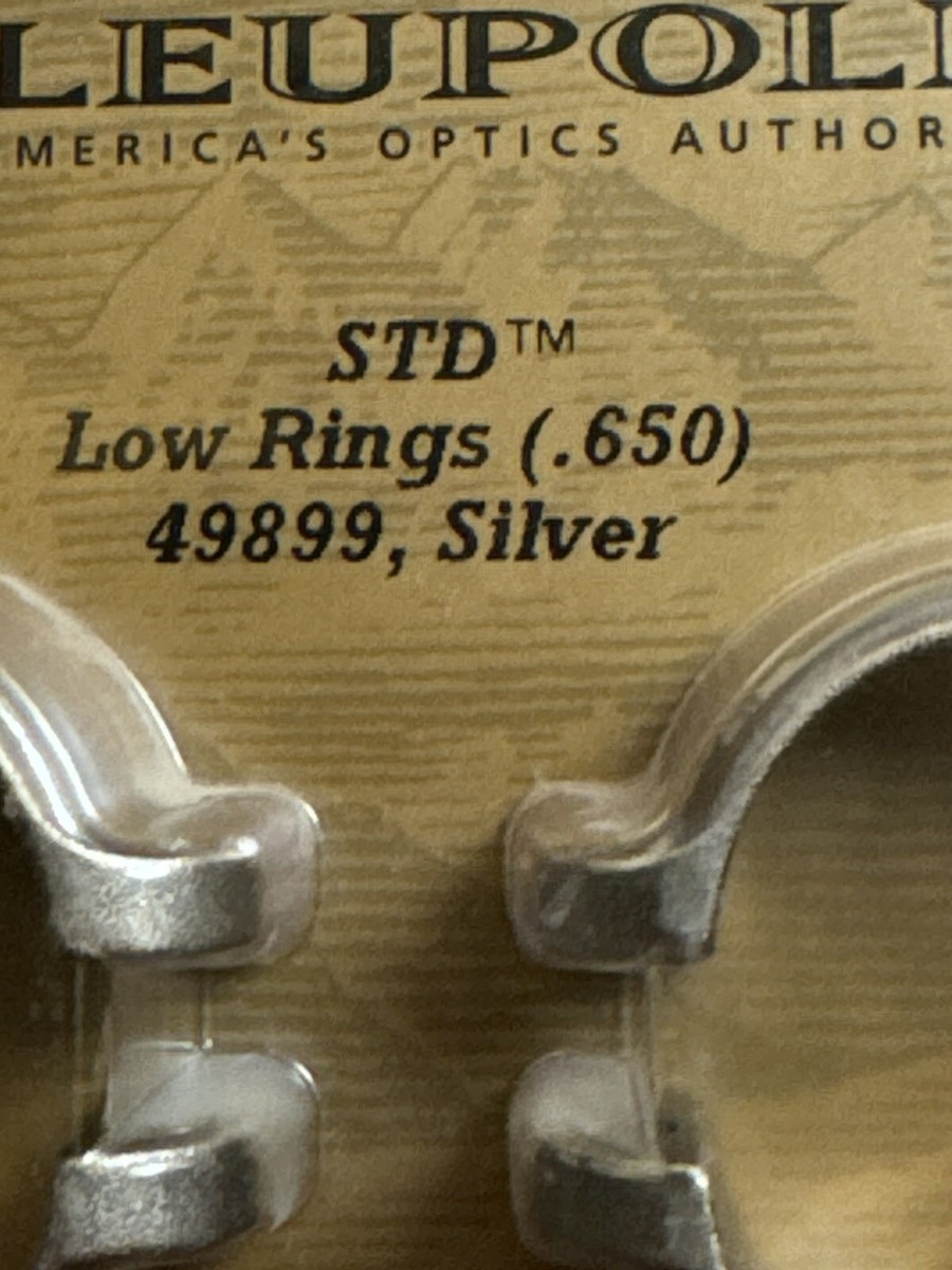 Leupold 1” scope mount rings 49899 low silver | eBay