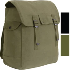 Rothco Large Canvas Musette Bag Military Tactical Heavy Duty WWII Backpack