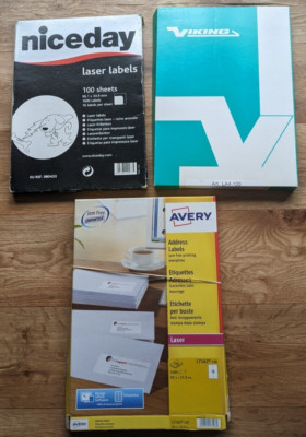 Restposten Drucker Etiketten. Avery, Wikinger, Niceday. Siehe Beschreibung