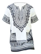 Off White African Unisex Dashiki Shirt DP3830 Small to 7XL Plus Size