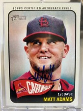 2014 Topps Heritage - Real One Autographs Matt Adams #ROA-MA (AU)