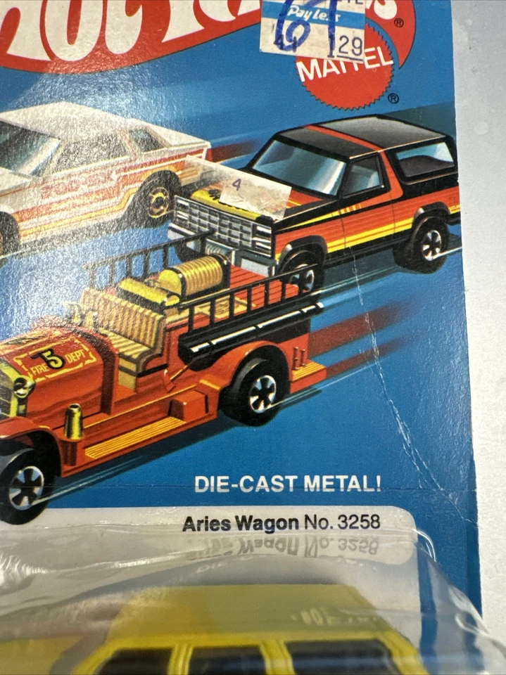Hot Wheels Aries Wagon 3258 amarillo Chrysler Woody DieCast Hong Kong 1981 Mattel Foto 4 de 4