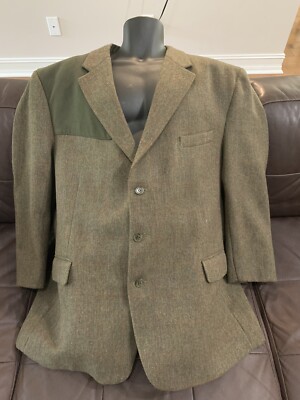 Veste En Tweed Vert Homme P&J Haggart – Taille 38R – Fabrication UK – Vintage