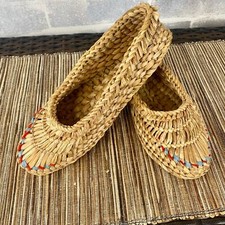 Vintage Russian Braided Bast Shoes Lapti Authentic Handmade