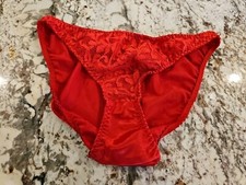 True Vintage Cacique Satin Panties Size Large Red