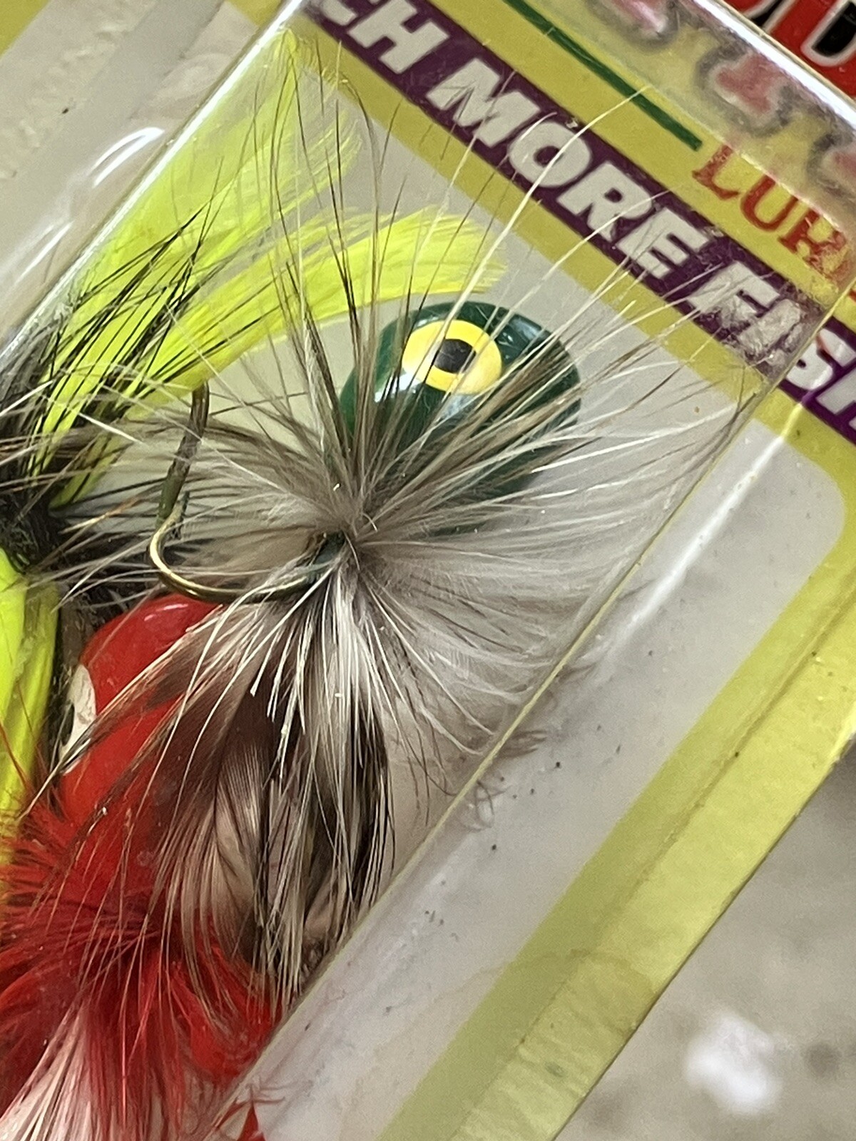 Pack Of 3 K&E STOPPER LURES Fly POPPERS Yellow Green Red - Image 5