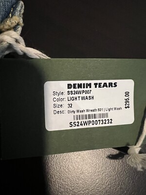 Denim Tears Cotton Wreath Dirty Wash Jeans | eBay