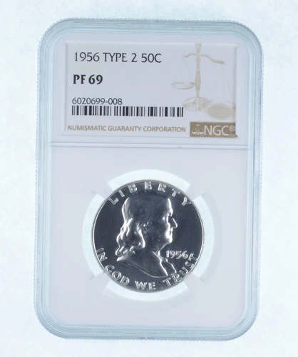 PF69 1956 Franklin Half Dollar - Type 2 - Graded NGC *1289