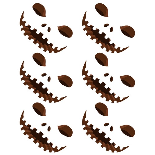 6 Sheets Pumpkin Sticker Halloween Fridge Screaming Decals - Picture 5 of 12