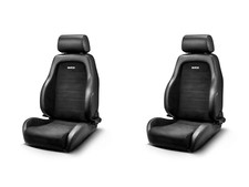 Pair Sparco Gt Reclinable Racing Seat - Synthetic Leather Wmicrosuede Insert Pair Sparco Gt Reclinable Racing Seat - Synthetic Leather Wmicrosuede Insert