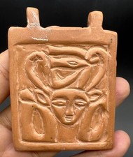 Egyptian Art Very Unique Egyptian Symbols Engraved Jasper Stone Antique Pendant