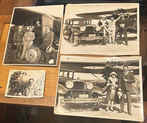 PIONEER AVIATOR ARTHUR C GOEBEL 1927 PHOTO SIGNED TO MYRTLE MILLER + MORE