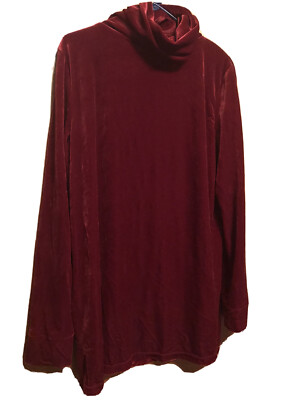 open lace back dress High Neck Long Sleeve Draped Velvet Dress – IULOVER main image 1
