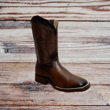 Genuine Leather Square Toe Western Cowboy Boots