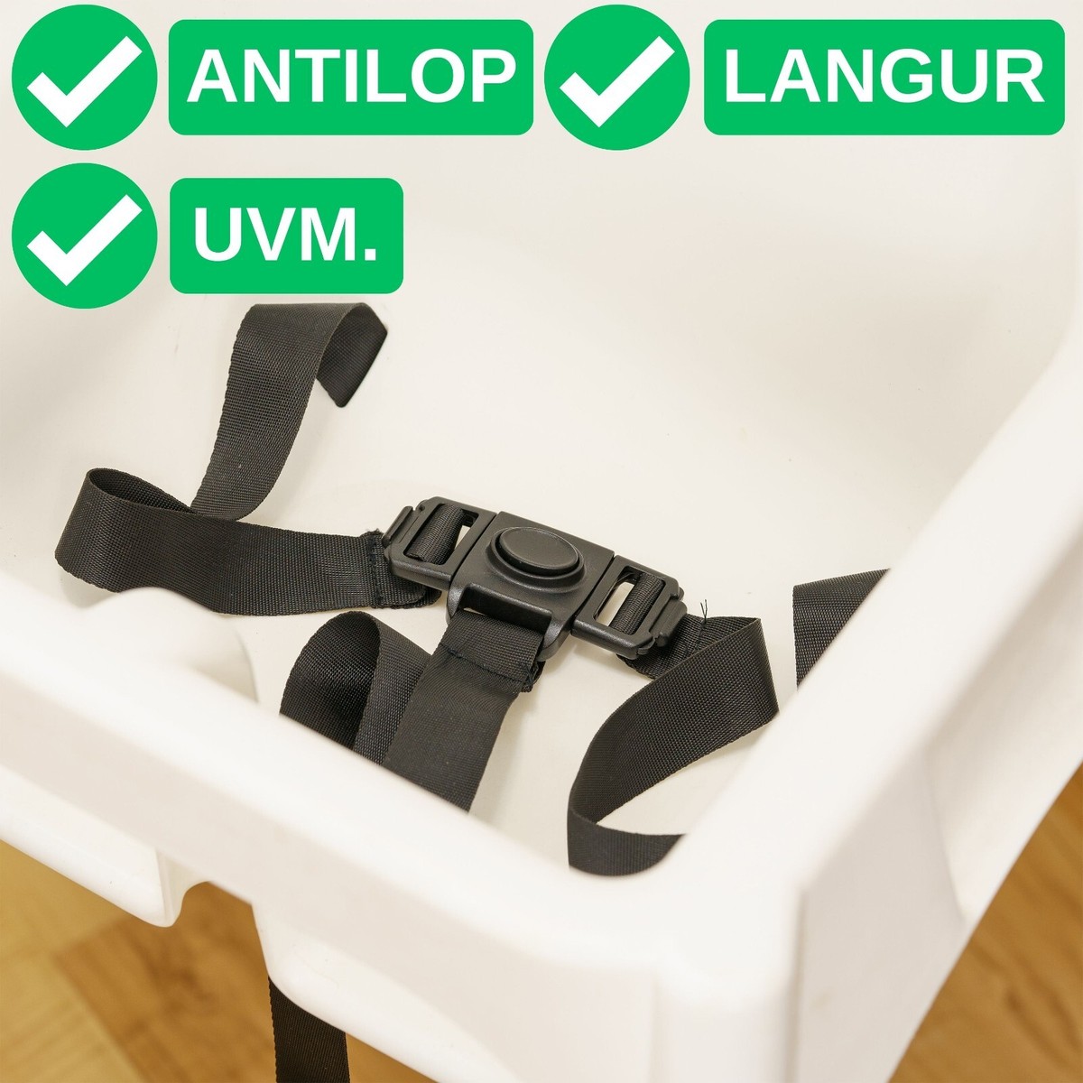 5-Punkt Sicherheitsgurt Für Hochstuhl - Verstellbarer Kinderhochstuhl Gurt
