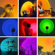 Mini Sunset Lamp Projector USB Projection Night Light UFO Shape for  photography