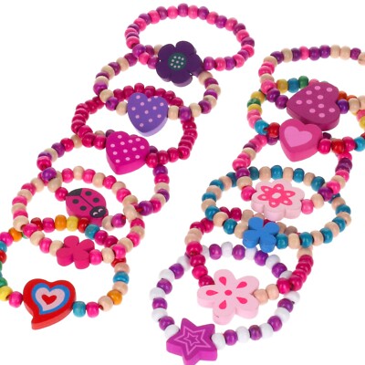 12 Mädchen ROSA PARTYTÜTEN Füllung Armbänder Geschenke Gastgeschenke Kinder Prinzessin Schmuck