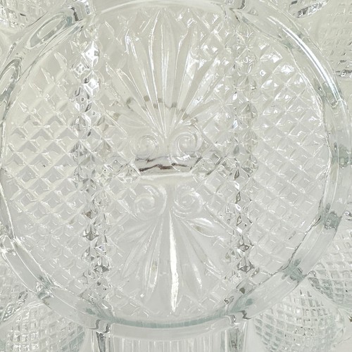 Vintage LE Smith Cut Glass 12 Deviled Egg Plate Platter 11" Pineapple Design - Picture 8 of 11