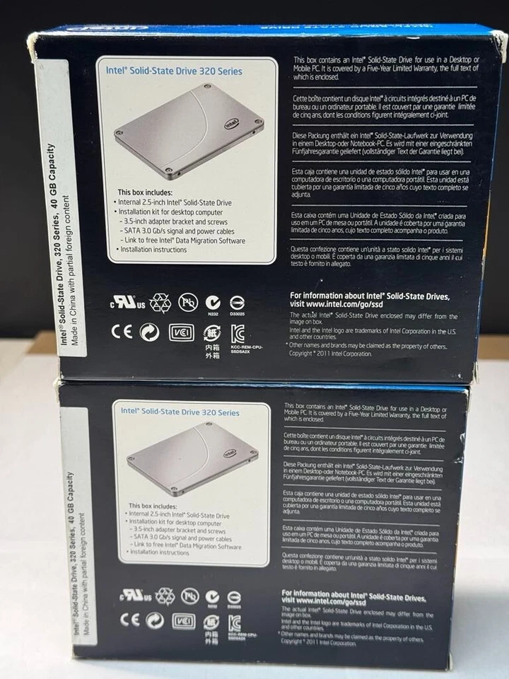 New Intel 40GB SSDSA2CT040G3K5 320 Series 3 Gb/s SATA 2.5" SSD Solid State Drive - Image 4 of 4