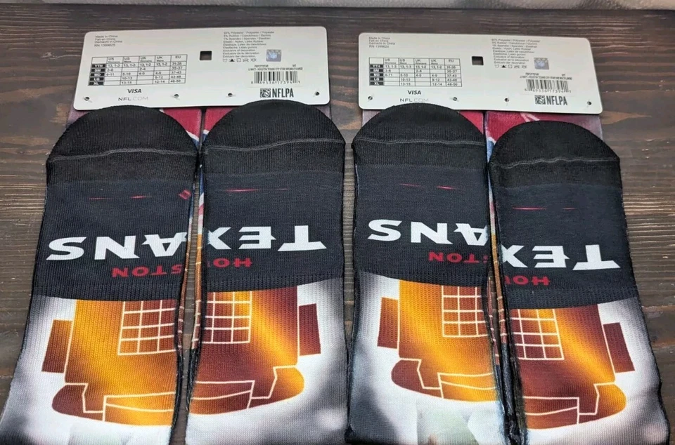 JJ Watt Collectible NFL Socks The Houston Texans #99 NWT Size Large 2x Pairs - Image 2 of 4