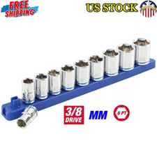 11-Piece Metric Socket Set 3/8-Inch Drive Chrome Vanadium Durable Storage New