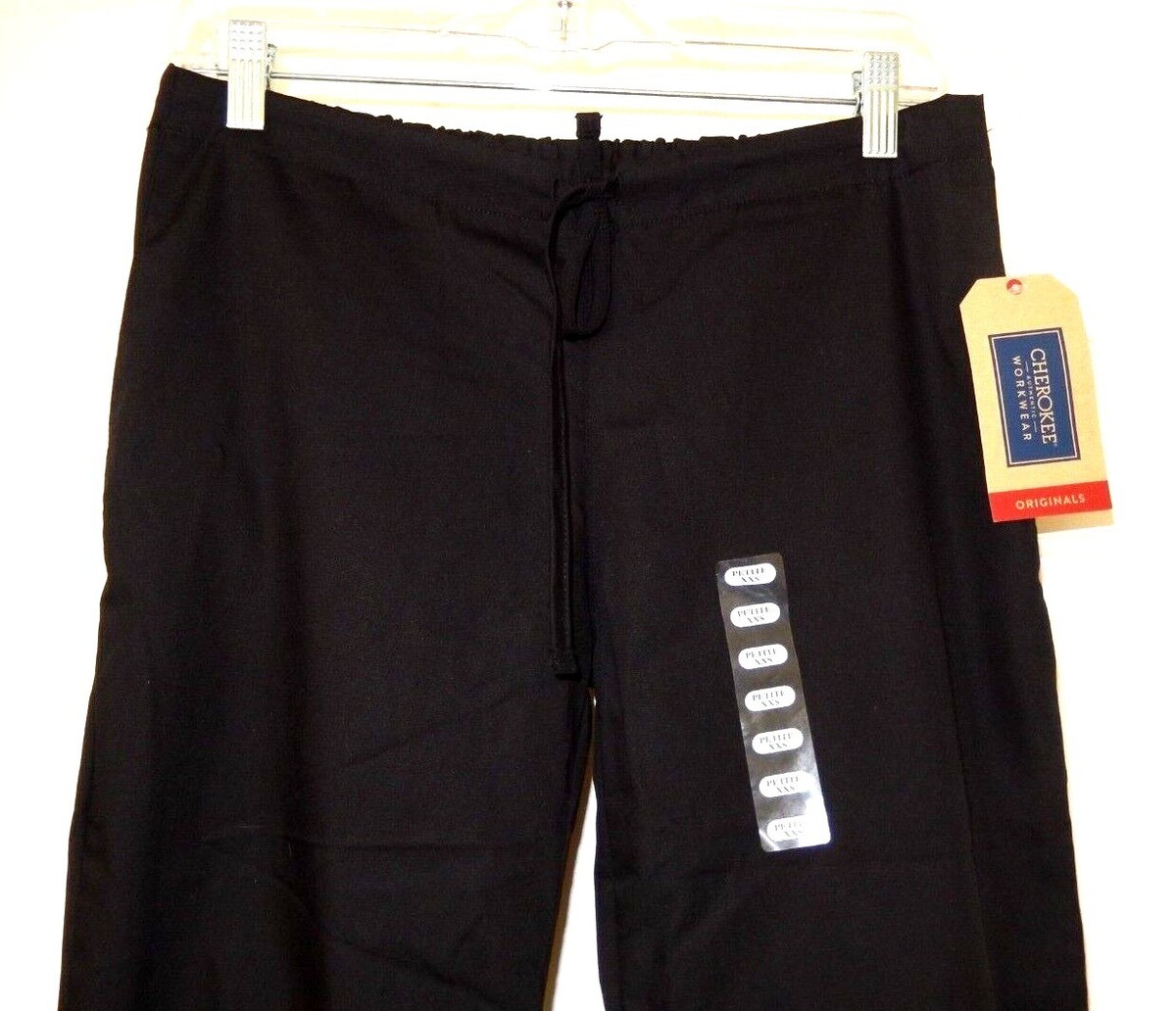 Cherokee Women's Flare Leg Drawstring Scrub Pants-Petite XXS