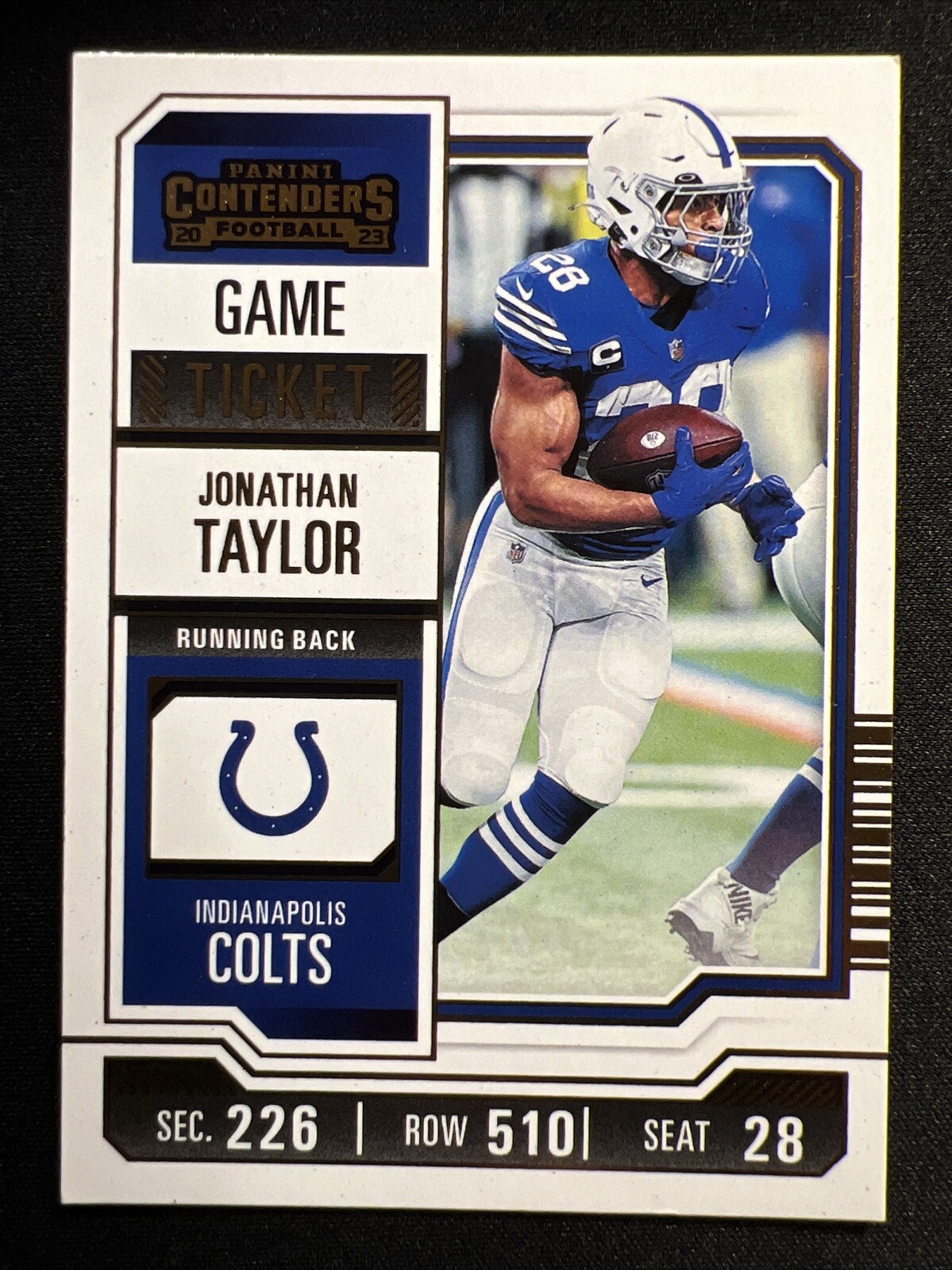 2023 Panini Contenders NFL Game Ticket Bronze #43 Jonathan Taylor Colts RB Football Card 🏈