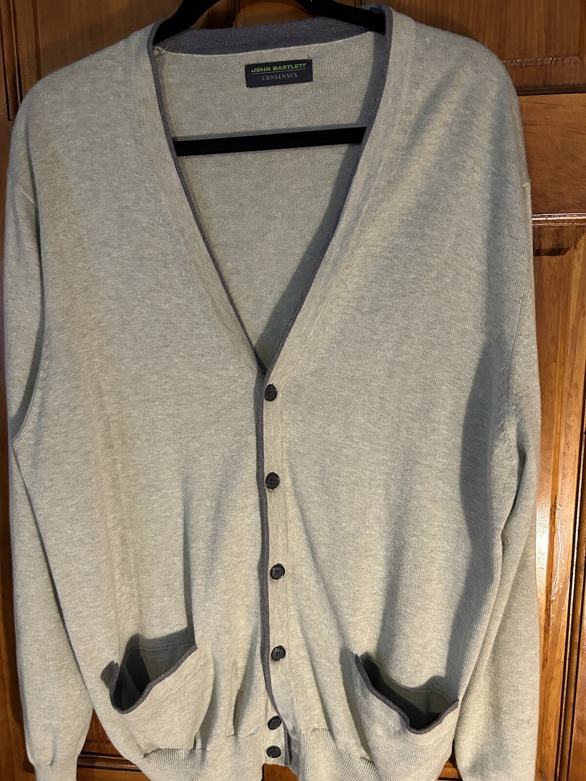 John Bartlett Consensus Gray Cardigan Sweater Men… - image 2
