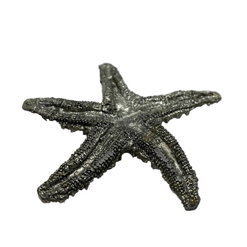 Fermacarte in metallo STARFISH 3,5” realistico decorazione mare casa spiaggia tono argento - Foto 6 di 6