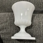 Vintage E.O. Brody Footed White Milk Glass Vase Cleveland Ohio