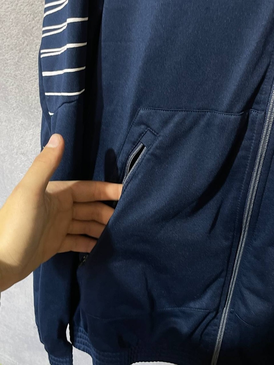Napoli Training Jacket With Zipped Navy Blue Macron Polyester Mens
