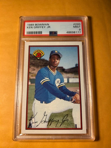 PSA 9 MINT 1989 BOWMAN #220 KEN GRIFFEY JR ROOKIE RC CARD