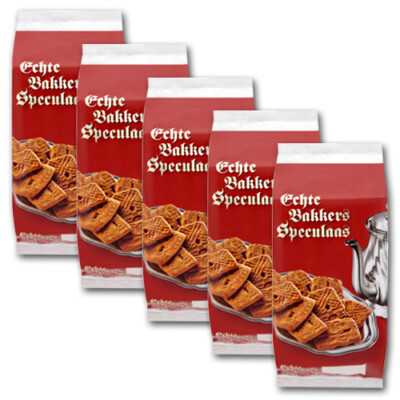 5x DE RUITER Echte Bakkers Speculaas 450g Kekse Spekulatius Gebäck