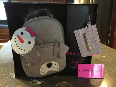 NIB Betsey Johnson DOG Small BACKPACK with CARD CASE NWT  display picture 3