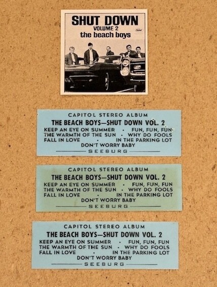 Beach Boys Shut Down Vol 2 EP 1964 Vinyl Jukebox Compact 33