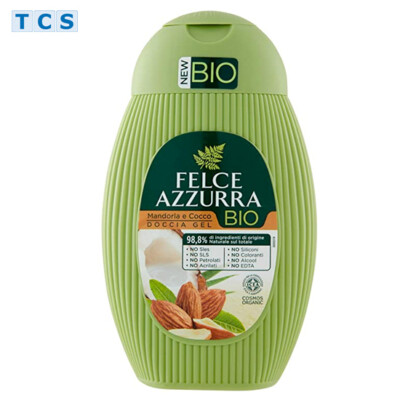 FELCE AZZURRA BIO Gel doccia Duschgel, Mandorla e Cocco, 250 ml