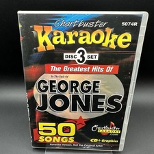 Chartbuster Karaoke CD Graphics Country - Greatest Hits of George Jones 50 Songs