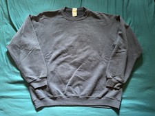 Gildan Ultra Cotton Sweatshirt Mens Large Blue Fleece Crewneck Pullover Blank