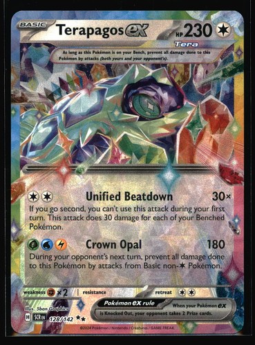 Terapagos ex 128/142 Ultra Rare Stellar Crown Pokemon Holo Near Mint